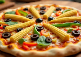 BABY CORN PIZZA